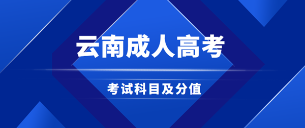 2021年云南成人高考考试科目及分值