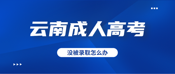2020年云南省成人高考没被录取怎么办