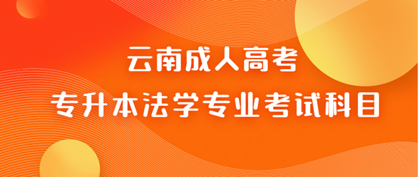 云南省成人高考专升本法学专业考试科目有哪些