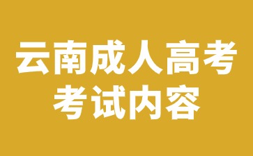 2024年云南成人高考本科考试有哪些考试内容?(图1) 2024年云南成人高考本科考试有哪些考试内容?